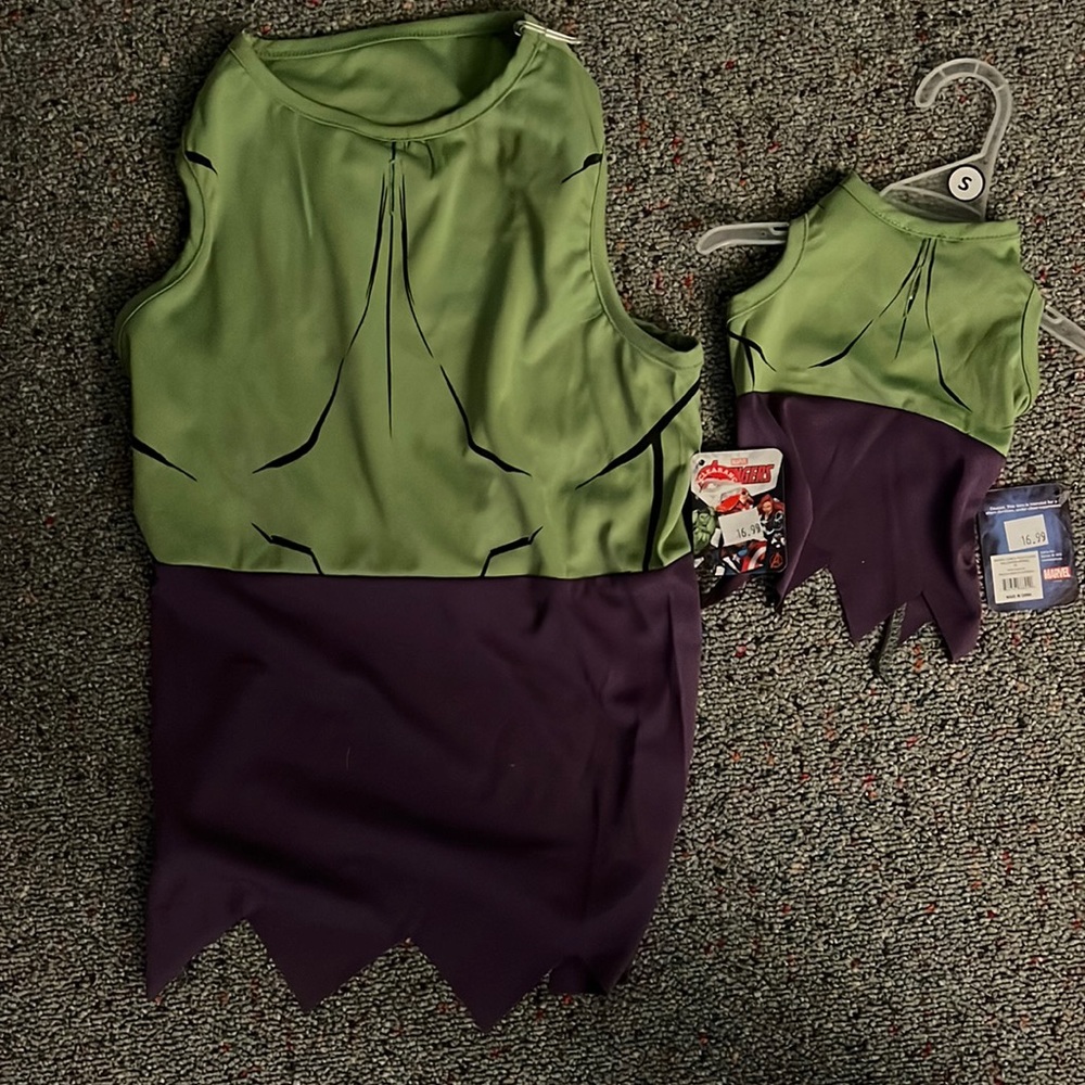 🩻NWT Dog Clothes Costume for Halloween Marvel Avengers Hulk costume